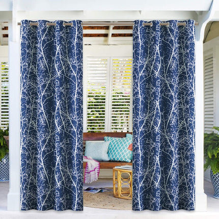 Outdoor-Vorhang Laira mit Zweig-Muster