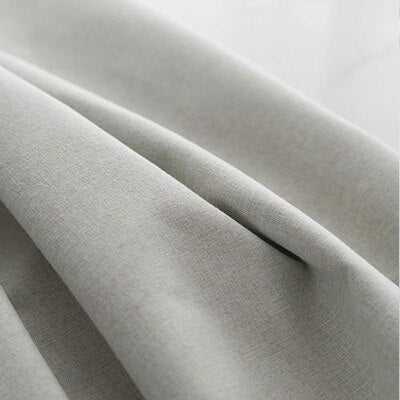 Blickdichter Vorhang in Weiß Leinenoptik