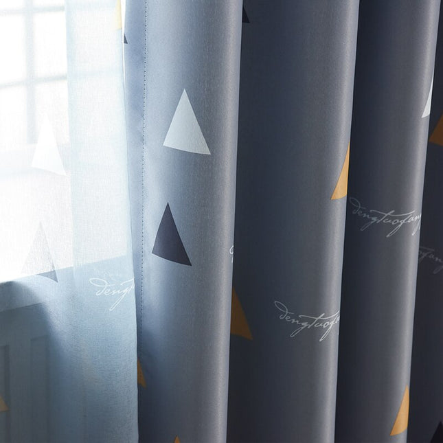 Moderner Vorhang Temilo mit Dreieck-Muster