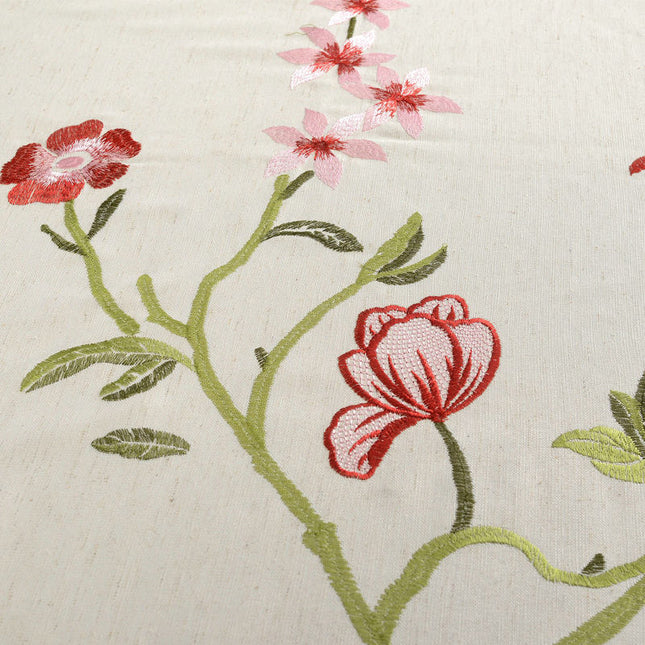 Vorhang Tua mit gestickten Blütenzweigen