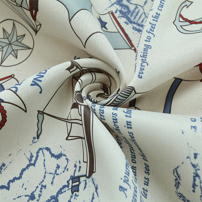 Verdunkelungsvorhang mit maritimem Muster