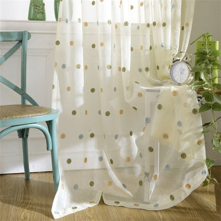 Gardine mit bunten Punkten für Kinderzimmer