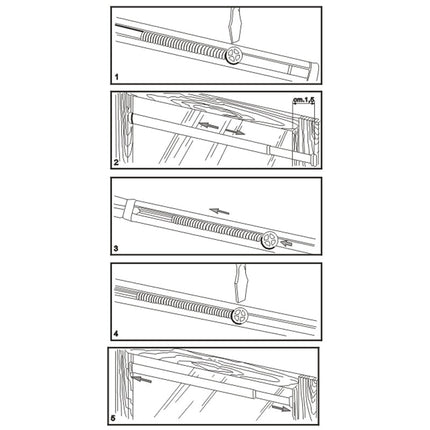 Ausziehbare Klemmstange für Vorhänge