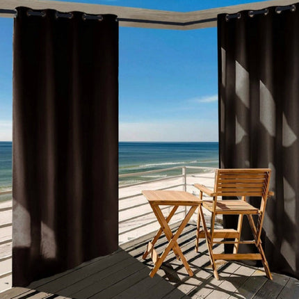 Wasserdichter Outdoor Vorhang Braun mit Ösen