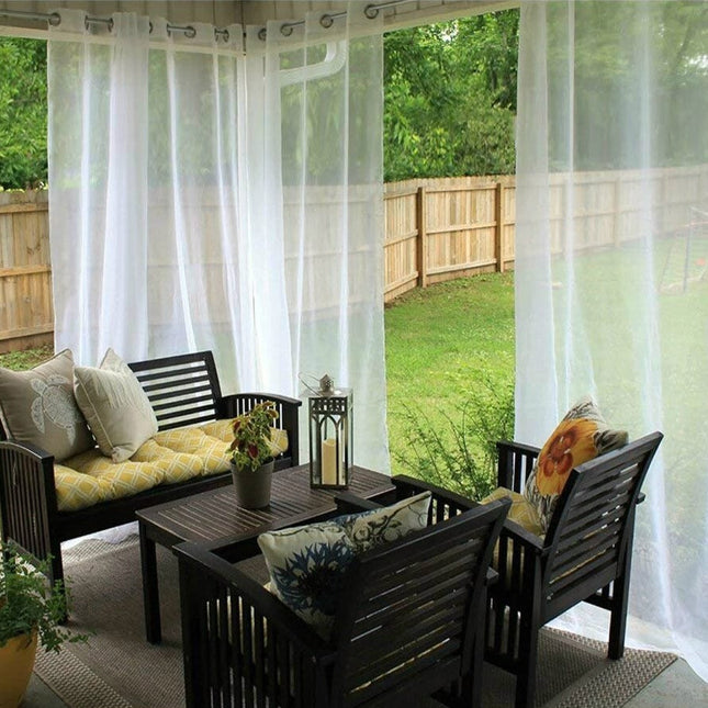 Transparenter Außenvorhang für Balkon & Terrasse