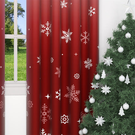 Weihnachtsvorhang mit Schneeflocken und Farbverlauf