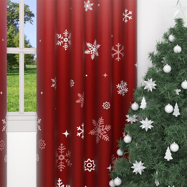 Weihnachtsvorhang mit Schneeflocken und Farbverlauf