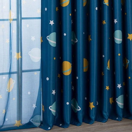 Verdunkelungsvorhang für Kinderzimmer mit Weltraum-Motiv