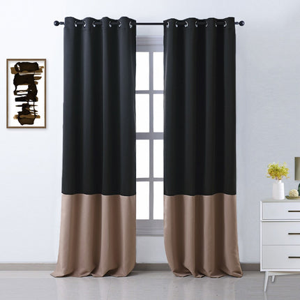 Zweifarbiger Verdunkelungsvorhang mit Ösen