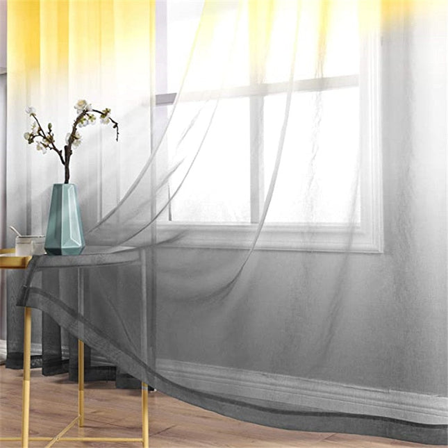 Gardine mit zweifarbigem Ombre-Effekt