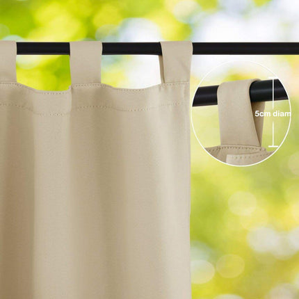Outdoor Vorhang Beige für Wintergarten