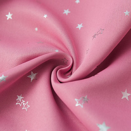 Kinderzimmer Verdunkelungsvorhang Rosa mit Sternen