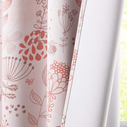 Dekovorhang mit modernem floralem Muster