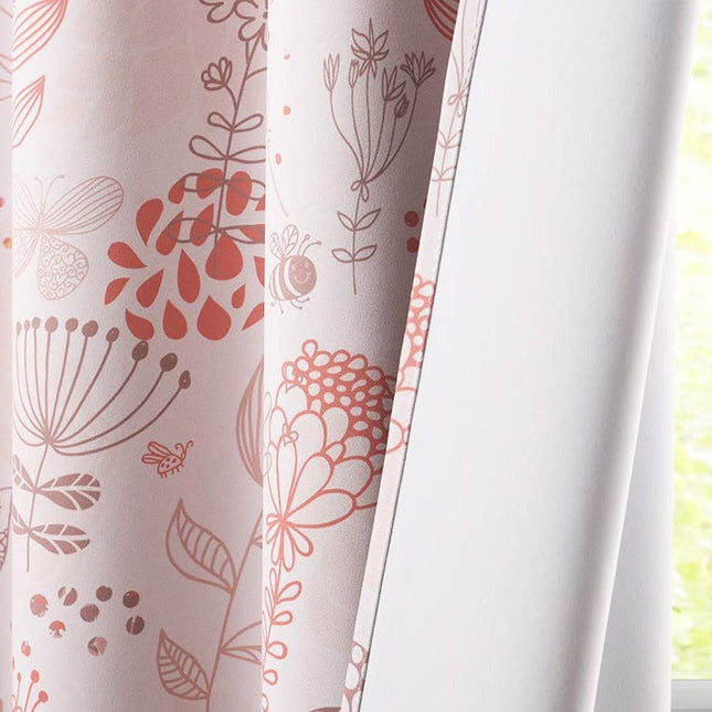 Dekovorhang mit modernem floralem Muster