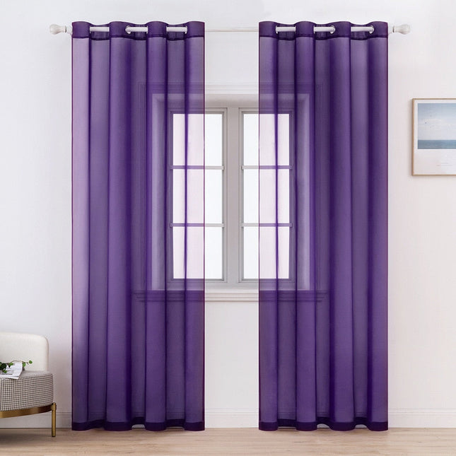 Transparenter Voile Vorhang mit Ösen