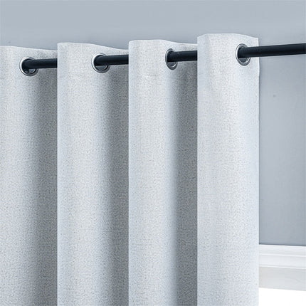 Verdunkelungsvorhang Weiß meliert mit Ösen
