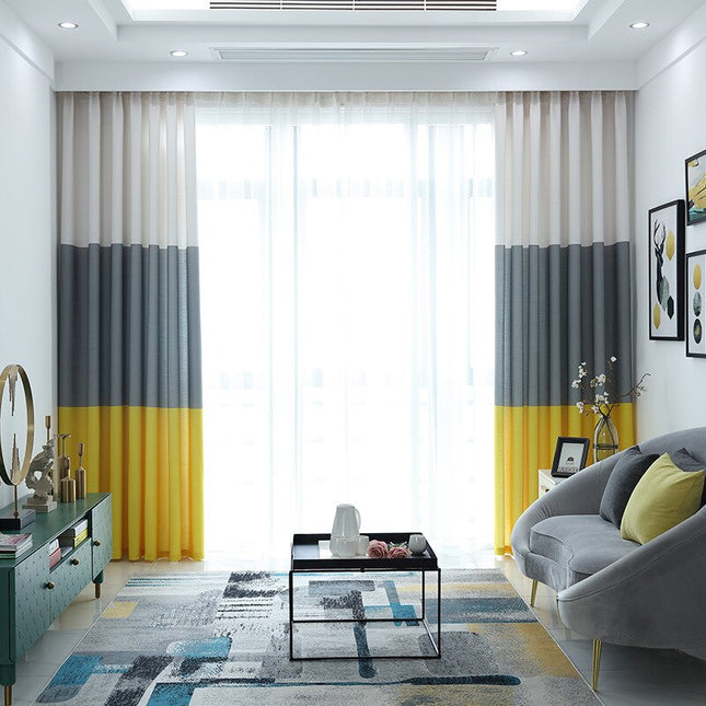 Moderner Vorhang Kiso im Colorblock-Design