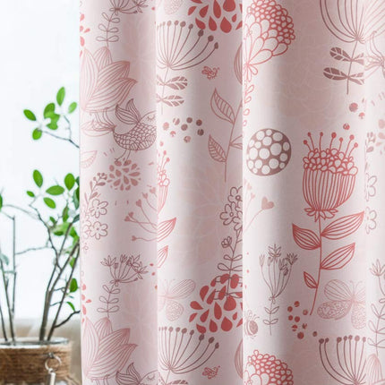 Dekovorhang mit modernem floralem Muster