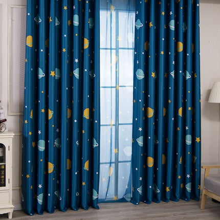 Verdunkelungsvorhang für Kinderzimmer mit Weltraum-Motiv