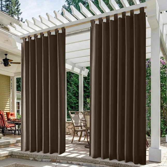 Pergola-Vorhang Papayier wetterfest mit Schlaufen