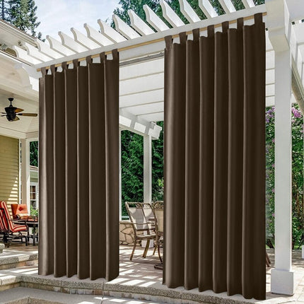 Pergola-Vorhang Papayier wetterfest mit Schlaufen