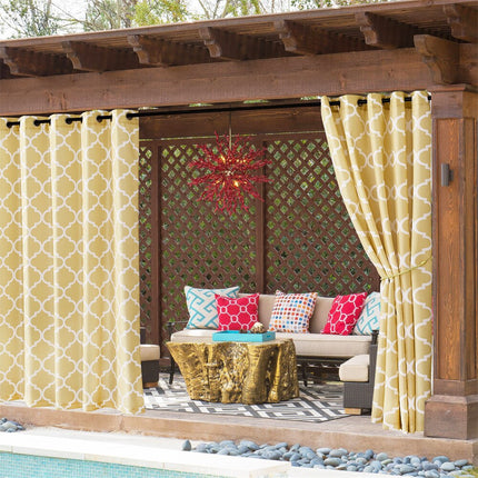 Outdoor-Vorhang wasserabweisend mit Muster