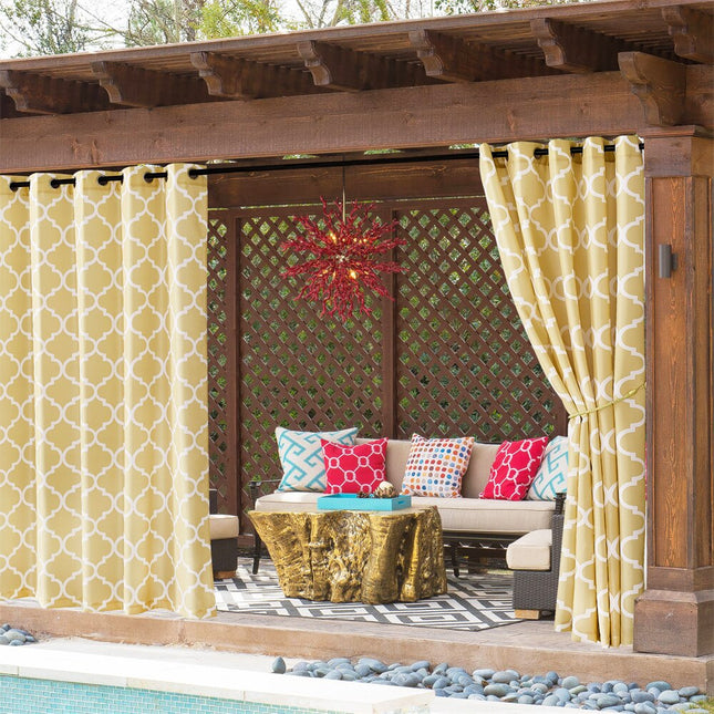 Outdoor-Vorhang wasserabweisend mit Muster