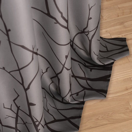 Moderner Ösenvorhang mit Zweige-Muster