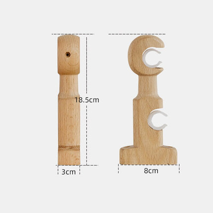 Gardinenstange aus Holz Natur