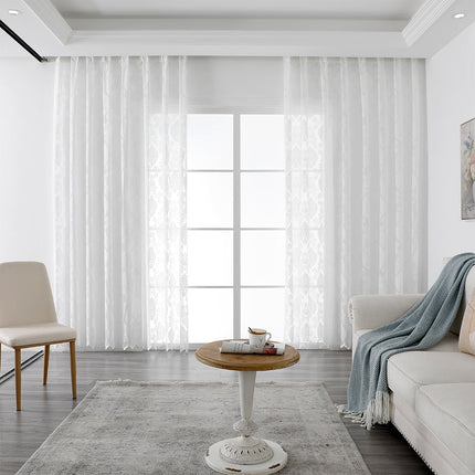 Transparente Gardine Adana mit Damastmuster