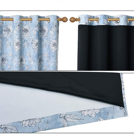 Thermo-Verdunkelungsvorhang mit Blumenmuster