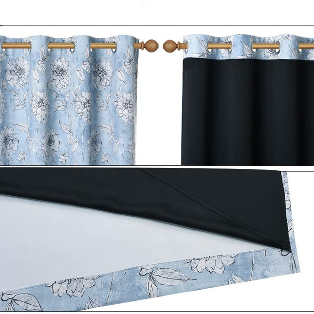 Thermo-Verdunkelungsvorhang mit Blumenmuster