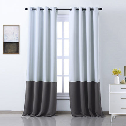 Zweifarbiger Verdunkelungsvorhang mit Ösen