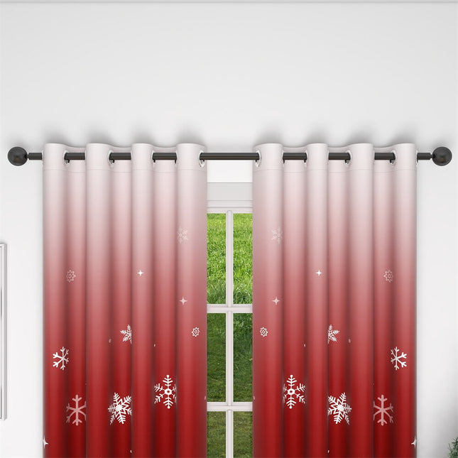 Weihnachtsvorhang mit Schneeflocken und Farbverlauf