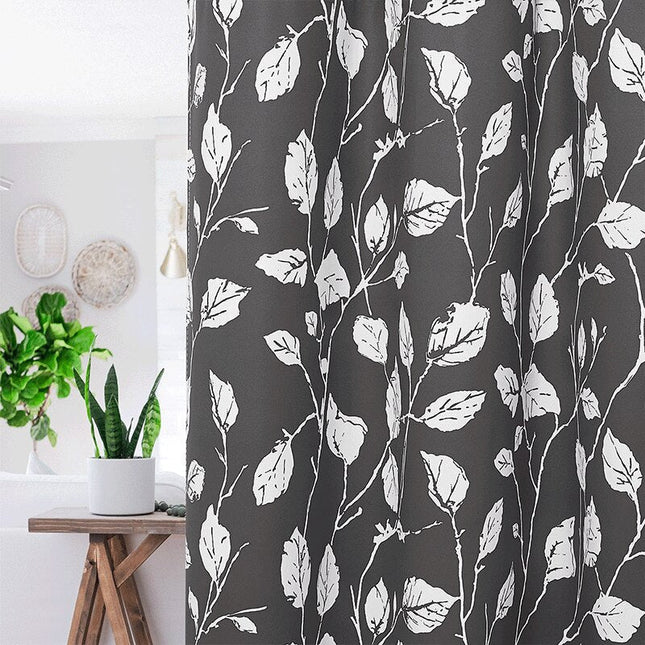Außenvorhang Kutra wasserabweisend mit Blättermotiv