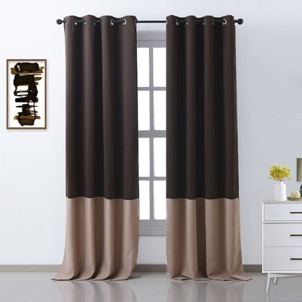 Zweifarbiger Verdunkelungsvorhang mit Ösen