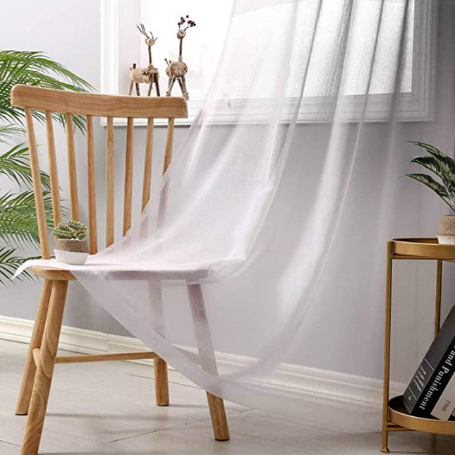 Transparente Gardine mit schwarz-weißem Farbverlauf