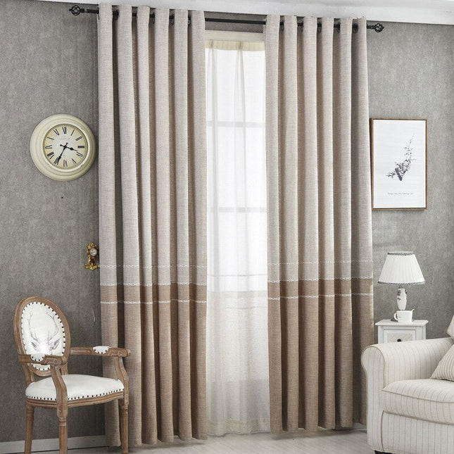 Zweifarbiger Vorhang in Beige und Braun