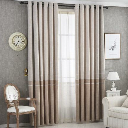Zweifarbiger Vorhang in Beige und Braun