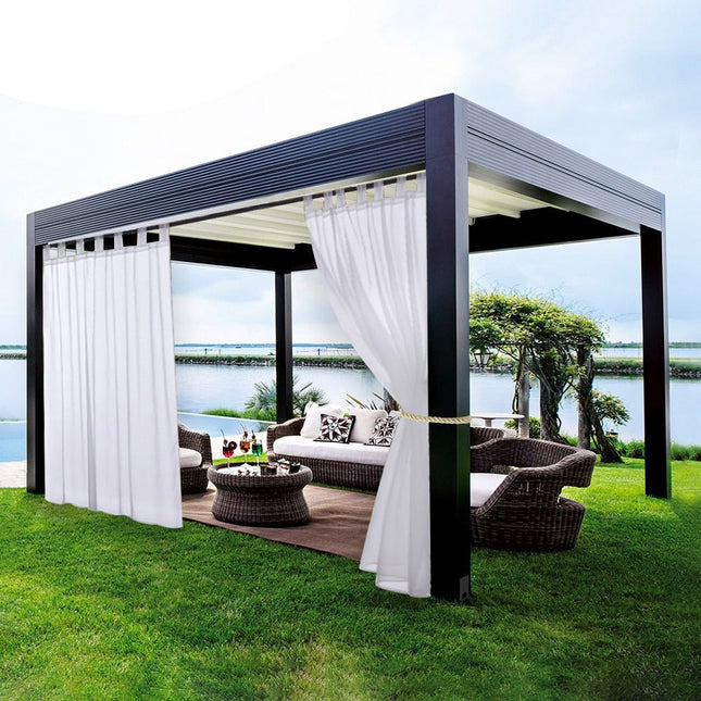 Leichter Outdoor Vorhang transparent mit Ösen