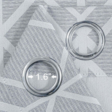 Verdunkelungsvorhang Hellgrau geometrisches Muster