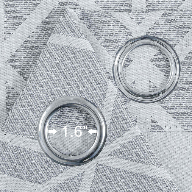 Verdunkelungsvorhang Hellgrau geometrisches Muster