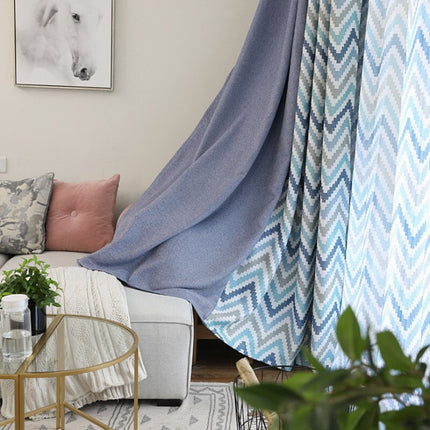 Verdunkelungsvorhang mit Zickzackmuster modern