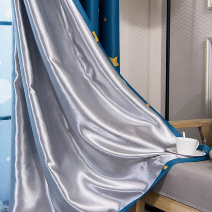 Verdunkelungsvorhang für Kinderzimmer mit Weltraum-Motiv