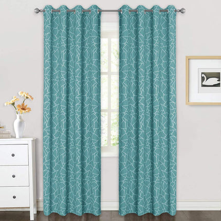 Blickdichter Vorhang mit grafischem Muster