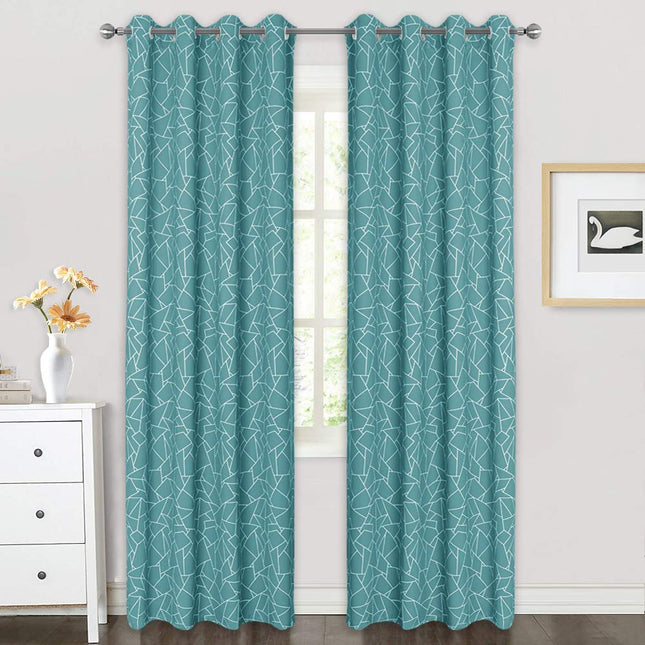 Blickdichter Vorhang mit grafischem Muster