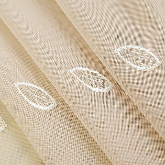 Transparente Gardine mit Fransenborte Boho-Stil