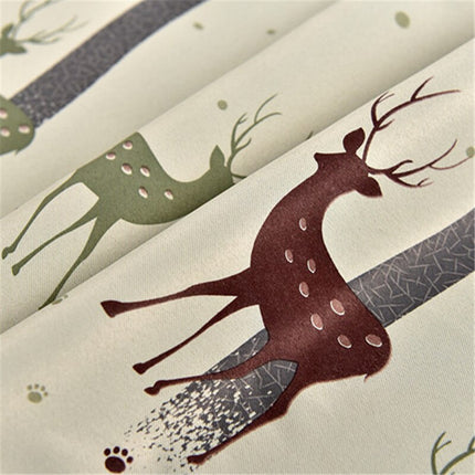 Vorhang Gea mit Wald- und Hirschmotiv