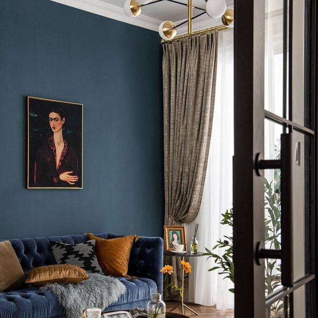 Edler Verdunkelungsvorhang in schwerer Samtoptik