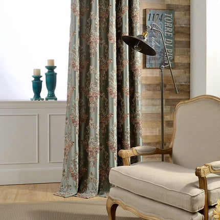 Jacquard Verdunkelungsvorhang mit floralem Barockmuster